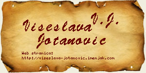 Višeslava Jotanović vizit kartica